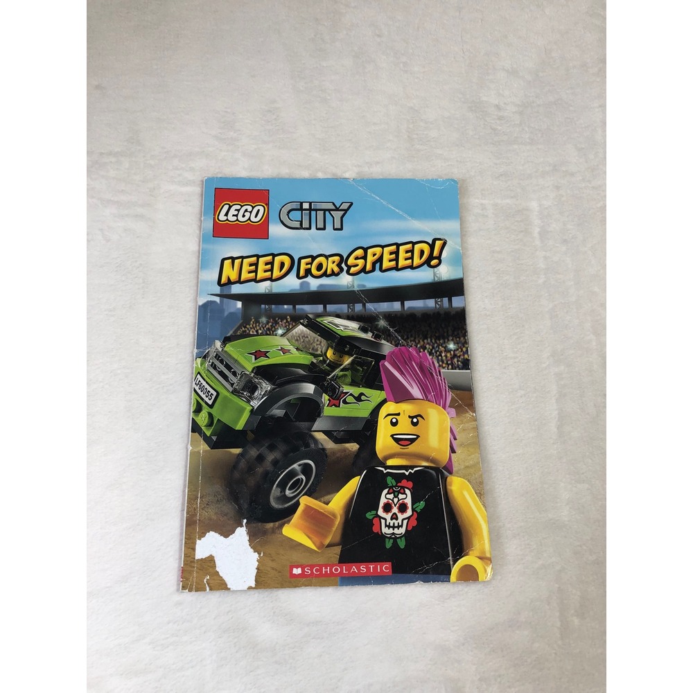 LEGO City Need for Speed! Book Scholastic Paperback Race Car Story